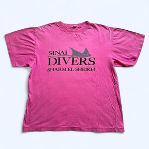 Vintage 1990s Pink Sinai Sivers Egypt diving T-Shirt O